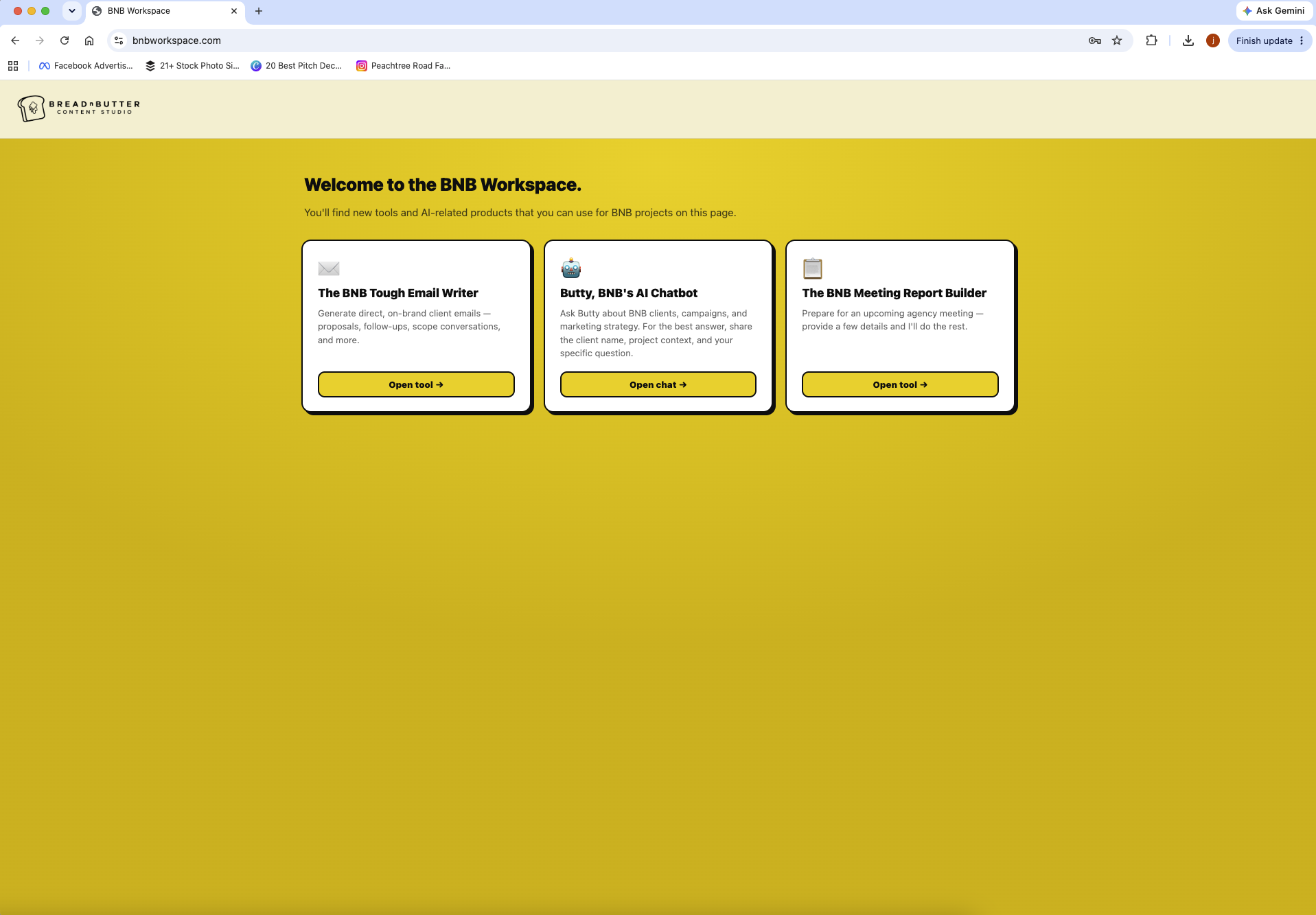 BNB Workspace internal tools