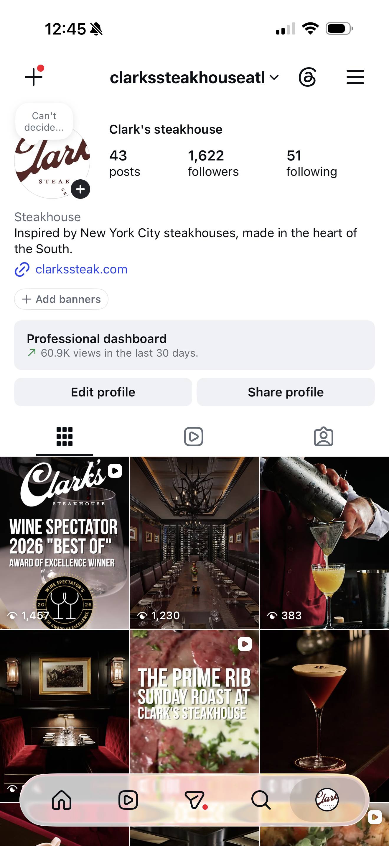 Clark's Steakhouse Social